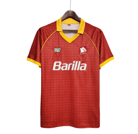 1990/1991 AS ROMA Barilla Home Retro Kit - ClassicKits433 - GovintageJersey