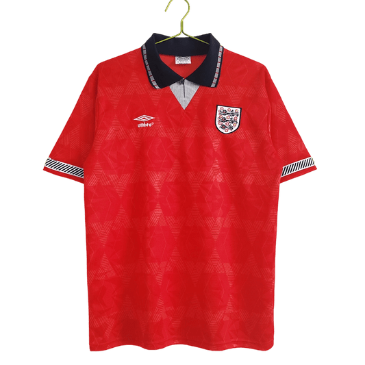 1990/1991 England Red Away Retro Kit - ClassicKits433 - GovintageJersey