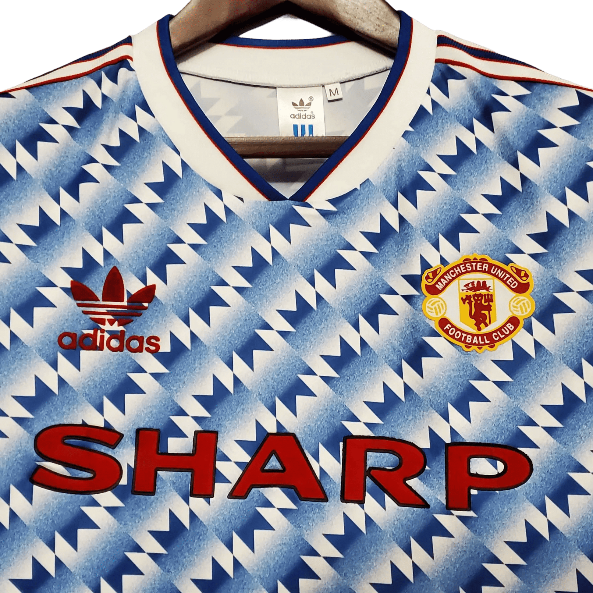 1990/1992 Manchester United SHARP - Blue Flower Away Retro kit - ClassicKits433 - GovintageJersey