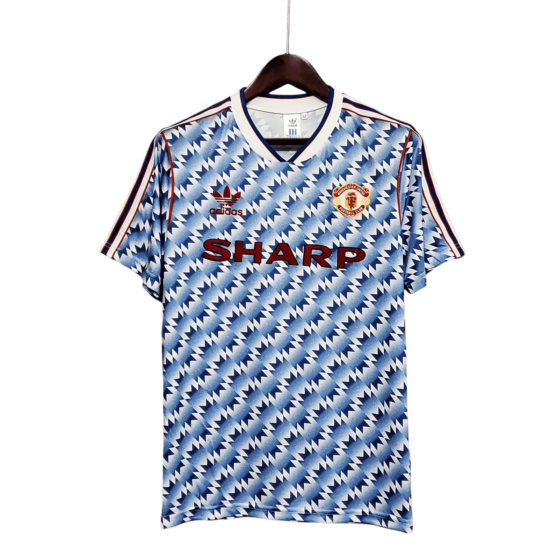 1990/1992 Manchester United SHARP - Blue Flower Away Retro kit - ClassicKits433 - GovintageJersey