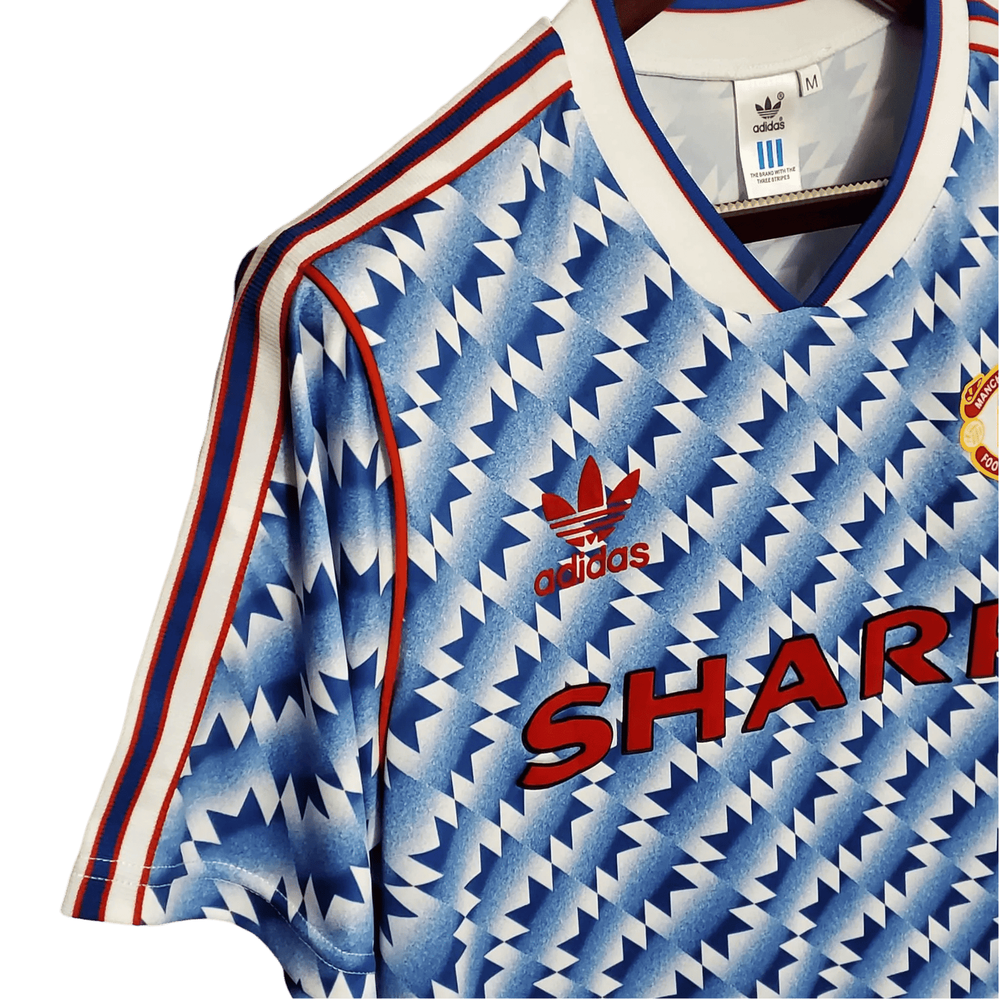 1990/1992 Manchester United SHARP - Blue Flower Away Retro kit - ClassicKits433 - GovintageJersey