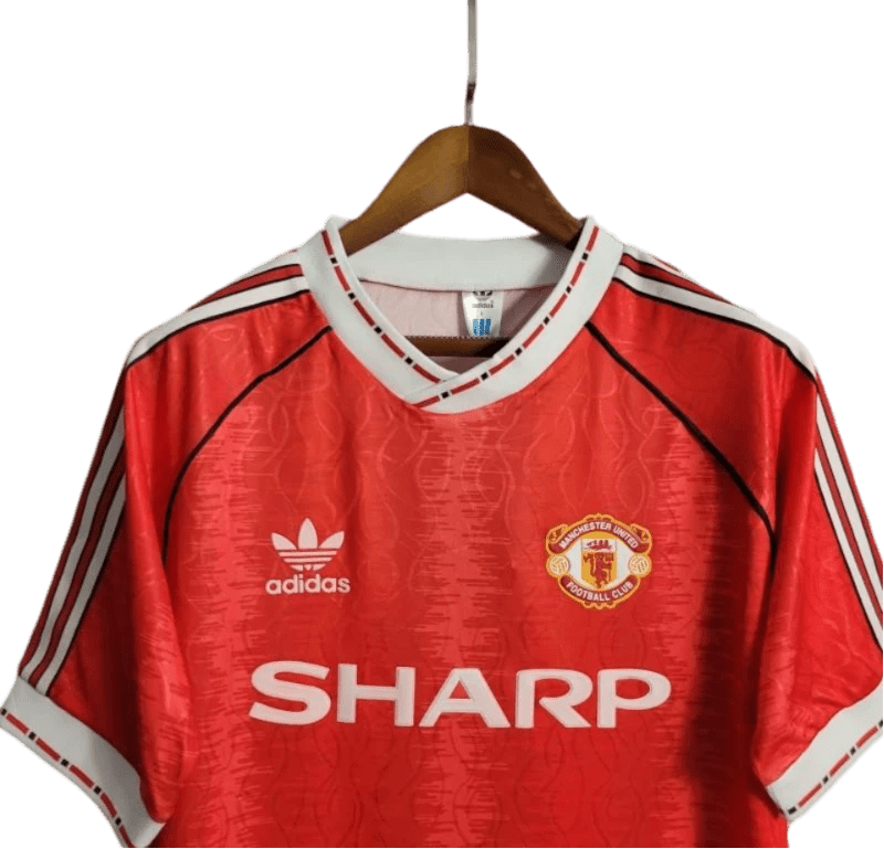 1990/1992 Manchester United SHARP Home Retro Kit - ClassicKits433 - GovintageJersey