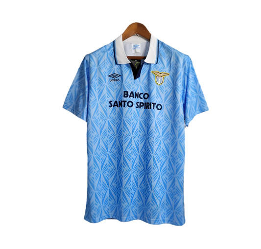 1991/1992 Lazio Banco Santo Spirito Home Retro Kit - ClassicKits433 - GovintageJersey