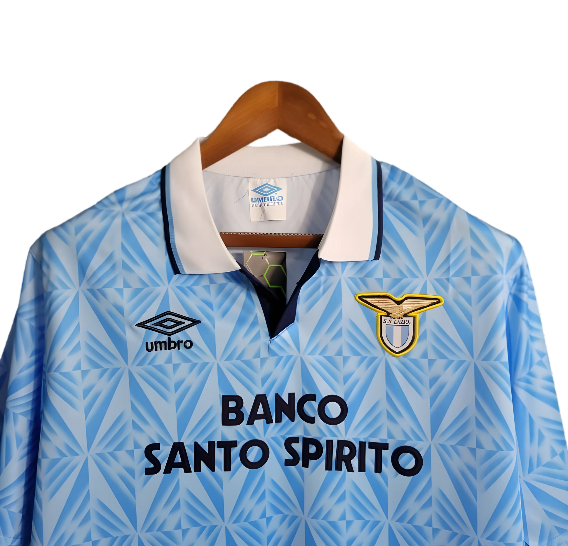 1991/1992 Lazio Banco Santo Spirito Home Retro Kit - ClassicKits433 - GovintageJersey