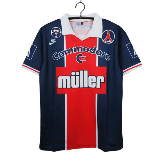 1991/1992 Paris Saint - Germain Commodore Muller Home Retro Jersey at GoVintageJersey - GovintageJersey