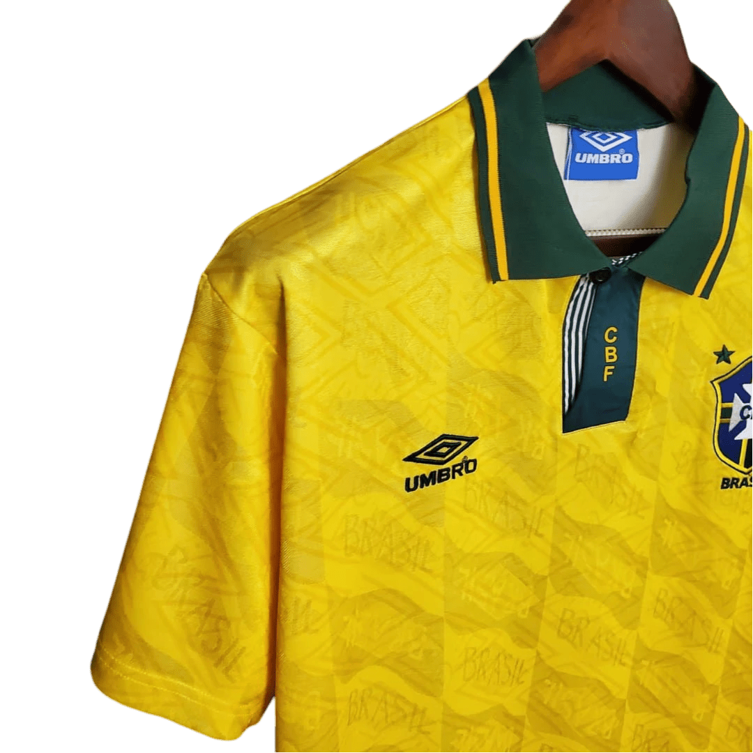 1991/1993 Brazil Home Retro Kit - ClassicKits433 - GovintageJersey