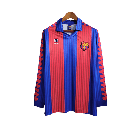 1992 FC Barcelona - Home Retro Kit - Long Sleeves - ClassicKits433 - GovintageJersey