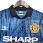 1992/1993 Manchester United SHARP - Blue Away Retro Kit - ClassicKits433 - GovintageJersey