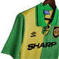 1992/1994 Manchester United SHARP - Green & Yellow Third Retro Kit - ClassicKits433 - GovintageJersey