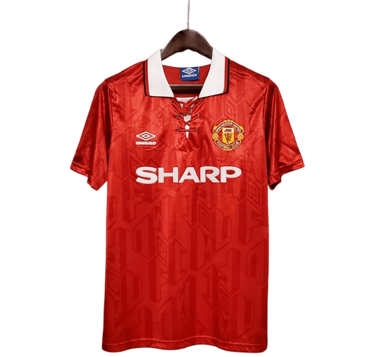 1992/1994 Manchester United SHARP Home Retro Kit - ClassicKits433 - GovintageJersey