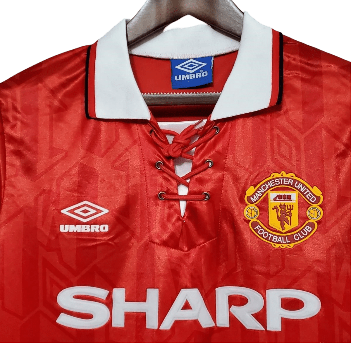 1992/1994 Manchester United SHARP Home Retro Kit - ClassicKits433 - GovintageJersey