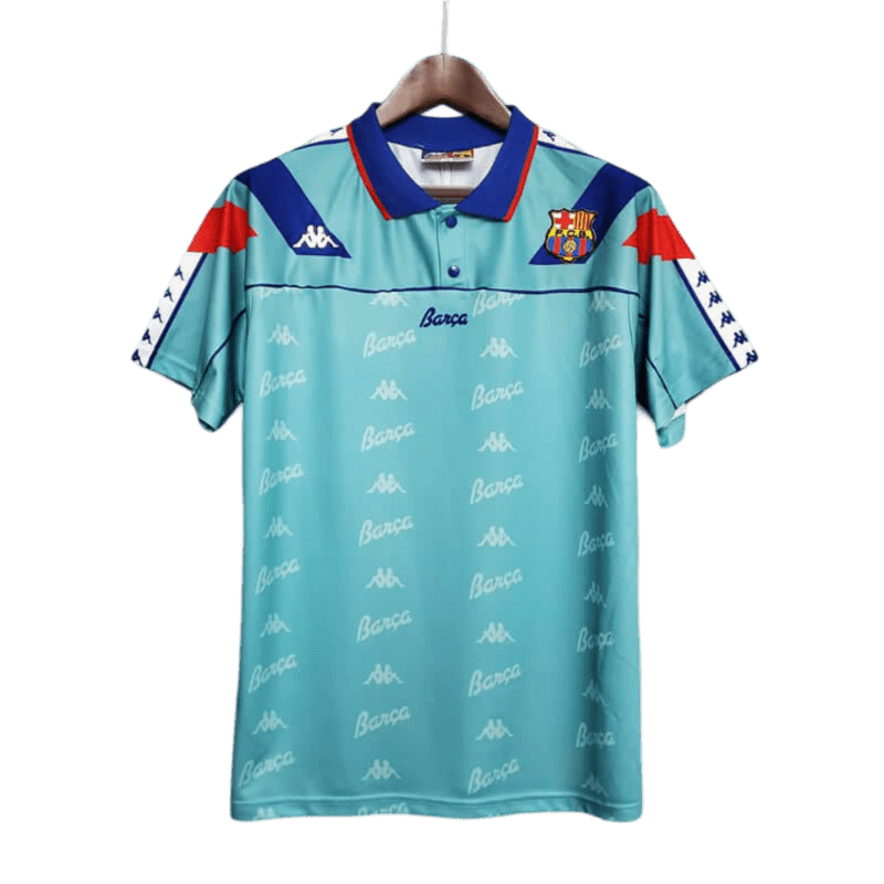 1992/1995 FC Barcelona Turquoise Away Retro Kit - ClassicKits433 - GovintageJersey