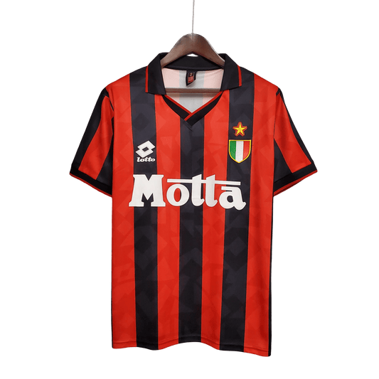 1993/1994 AC Milan Vintage Jersey - Home & MOTTA Edition at GoVintageJersey Store