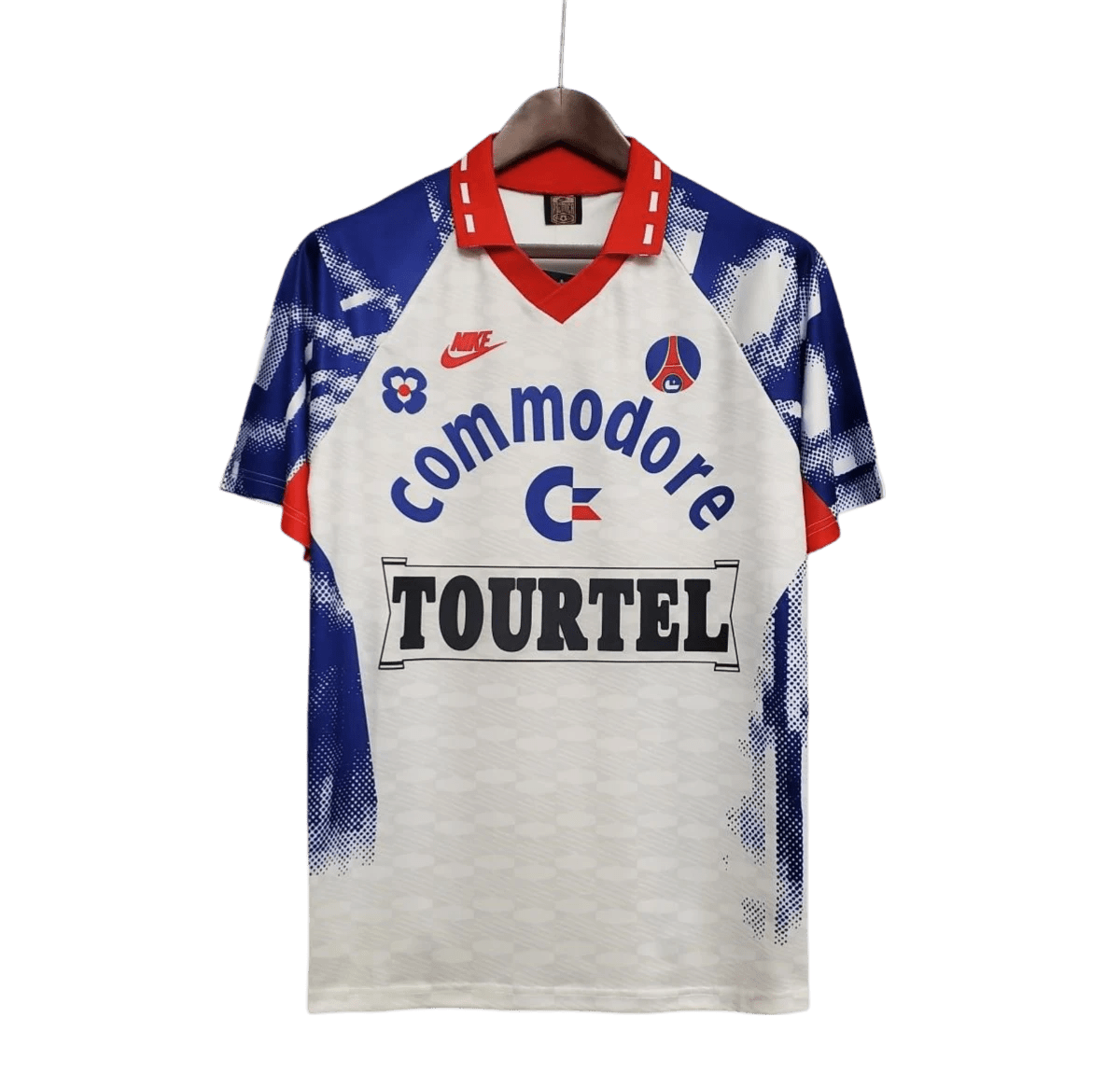 1993/1994 Paris Saint Germain Commodore Away white Retro - GovintageJersey