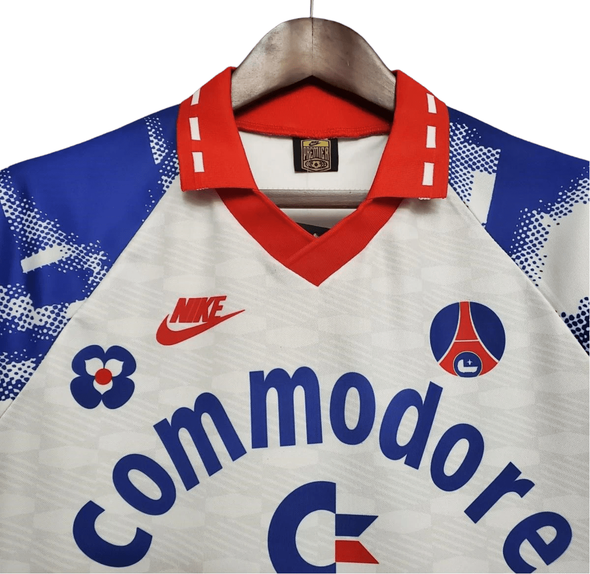 1993/1994 Paris Saint Germain Commodore Away white Retro - GovintageJersey