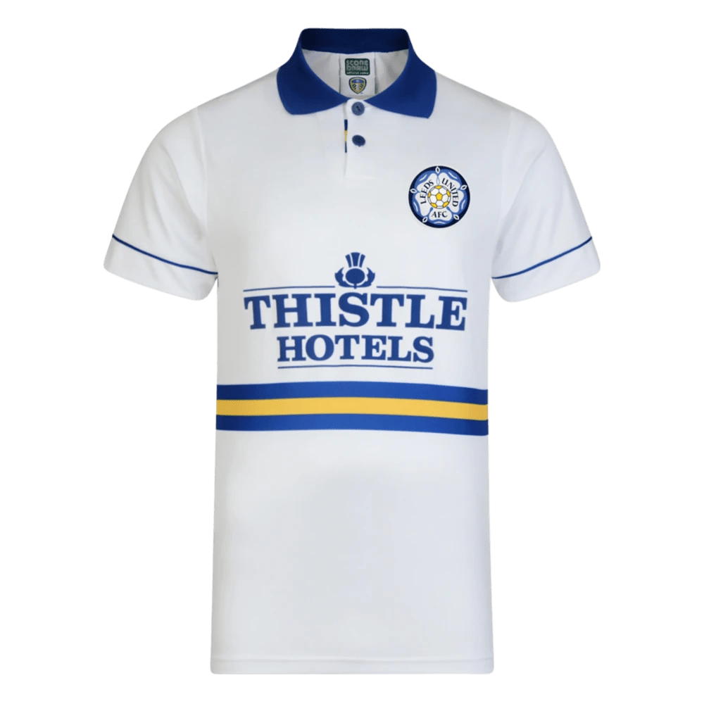 1993/1995 Leeds United THISTLE HOTELS - White Home Retro Kit - ClassicKits433 - GovintageJersey