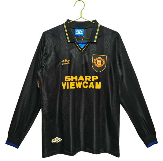 1993/1995 Manchester United SHARP VIEWCAM - Away Retro Kit – Long Sleeve - ClassicKits433 - GovintageJersey