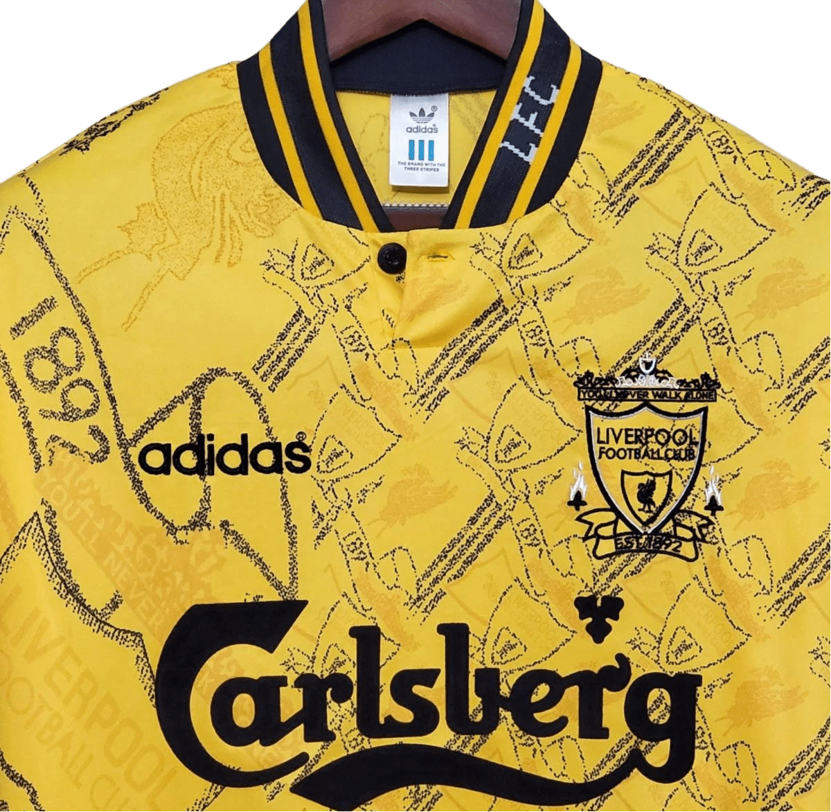 1994/1995 Liverpool Carlsberg - Yellow Third Retro Kit - ClassicKits433 - GovintageJersey