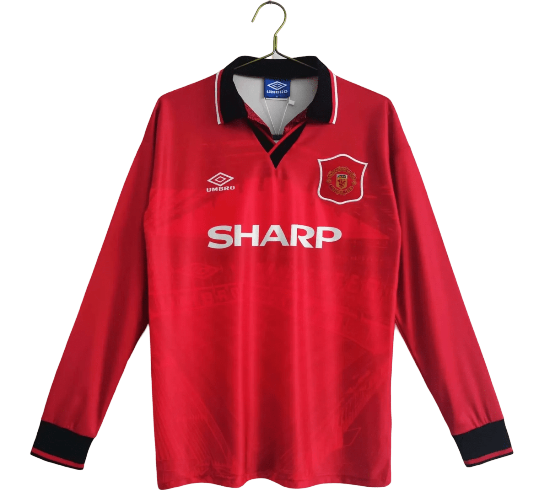 1994/1996 Manchester United SHARP - Home Retro Kit – Long Sleeve - ClassicKits433 - GovintageJersey