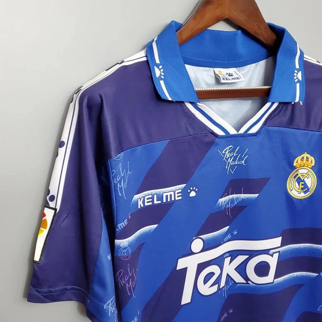 1994/1996 Real Madrid Teka Blue Away Retro Kit - ClassicKits433 - GovintageJersey