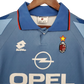 1995/1996 AC Milan Retro Jersey - Blue Third Kit & OPEL Edition at GoVintageJersey Store