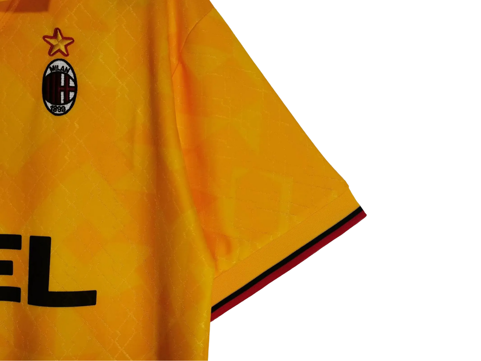 1995/1996 AC Milan Retro Jersey - OPEL Yellow 3rd Kit at GoVintageJersey Store