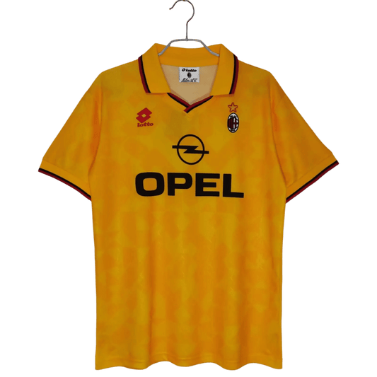 1995/1996 AC Milan OPEL - Yellow 3rd away Retro kit - GovintageJersey