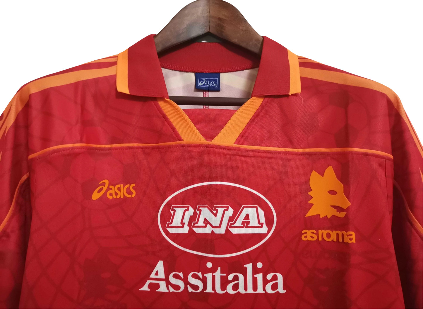 1995/1996 AS ROMA INA Assitalia ASICS Home Retro Kit - ClassicKits433 - GovintageJersey