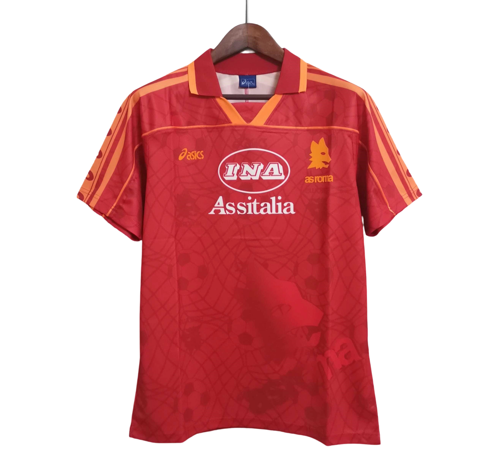 1995/1996 AS ROMA INA Assitalia ASICS Home Retro Kit - ClassicKits433 - GovintageJersey