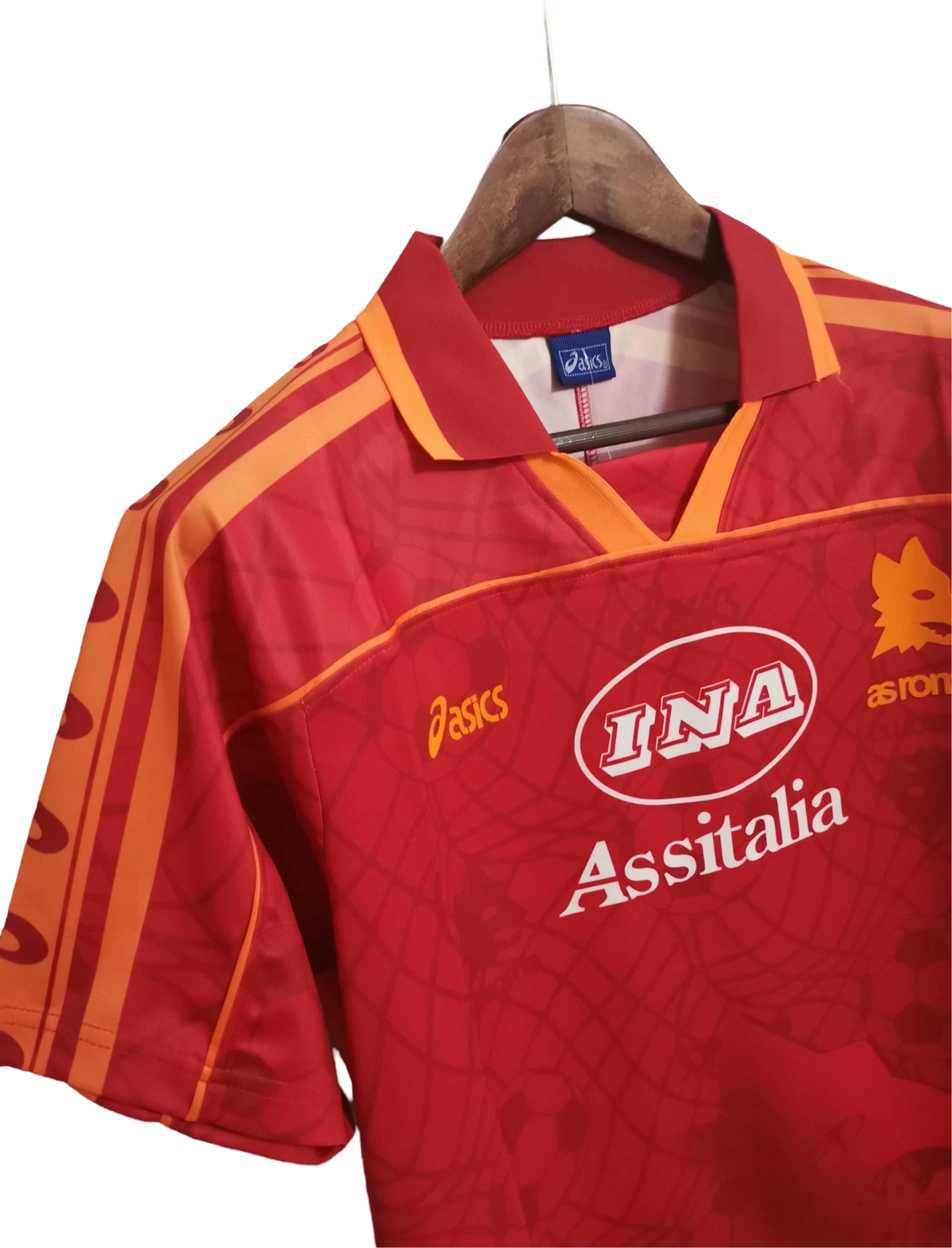 1995/1996 AS ROMA INA Assitalia ASICS Home Retro Kit - ClassicKits433 - GovintageJersey