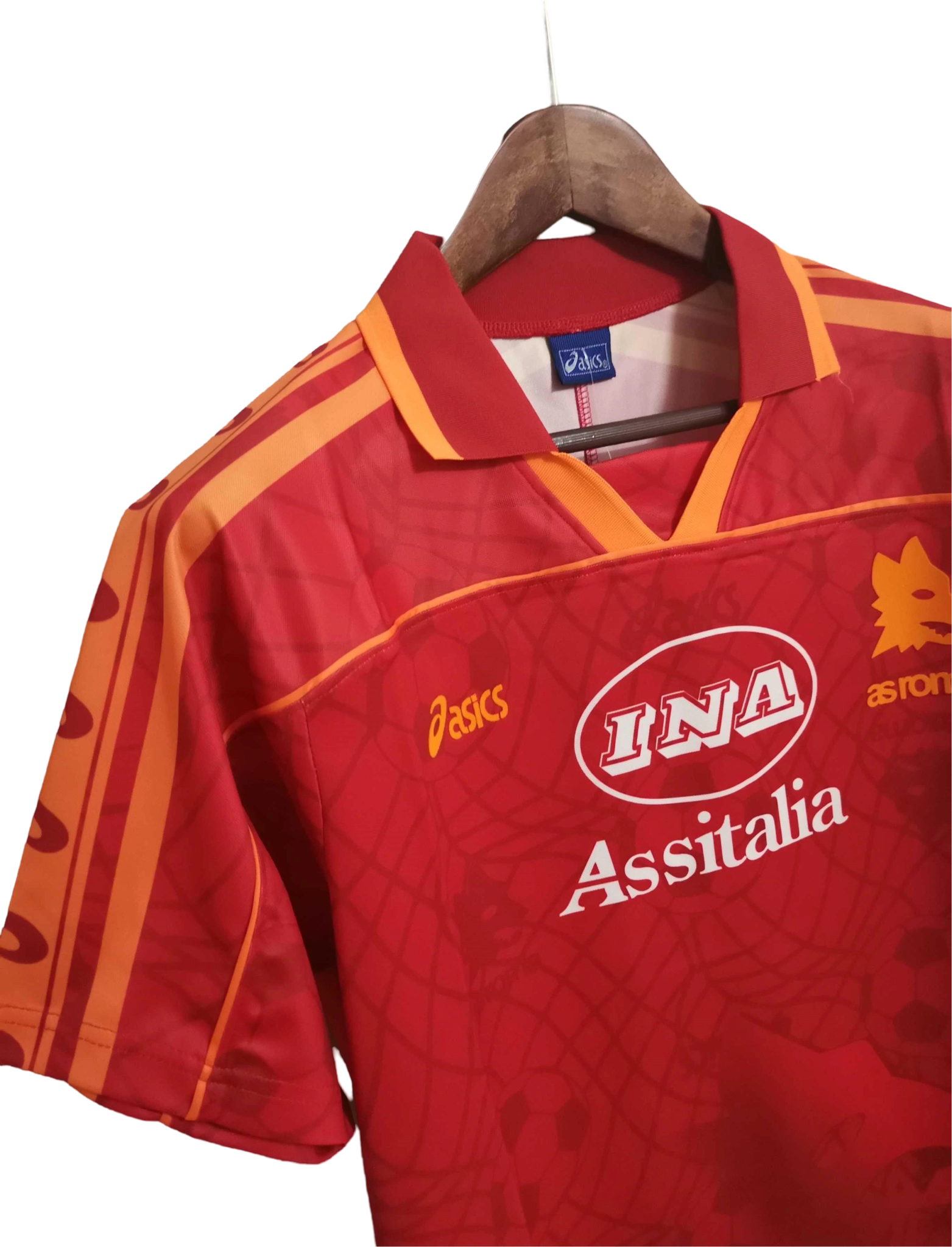 1995/1996 AS ROMA INA Assitalia ASICS Home Retro Kit - ClassicKits433 - GovintageJersey