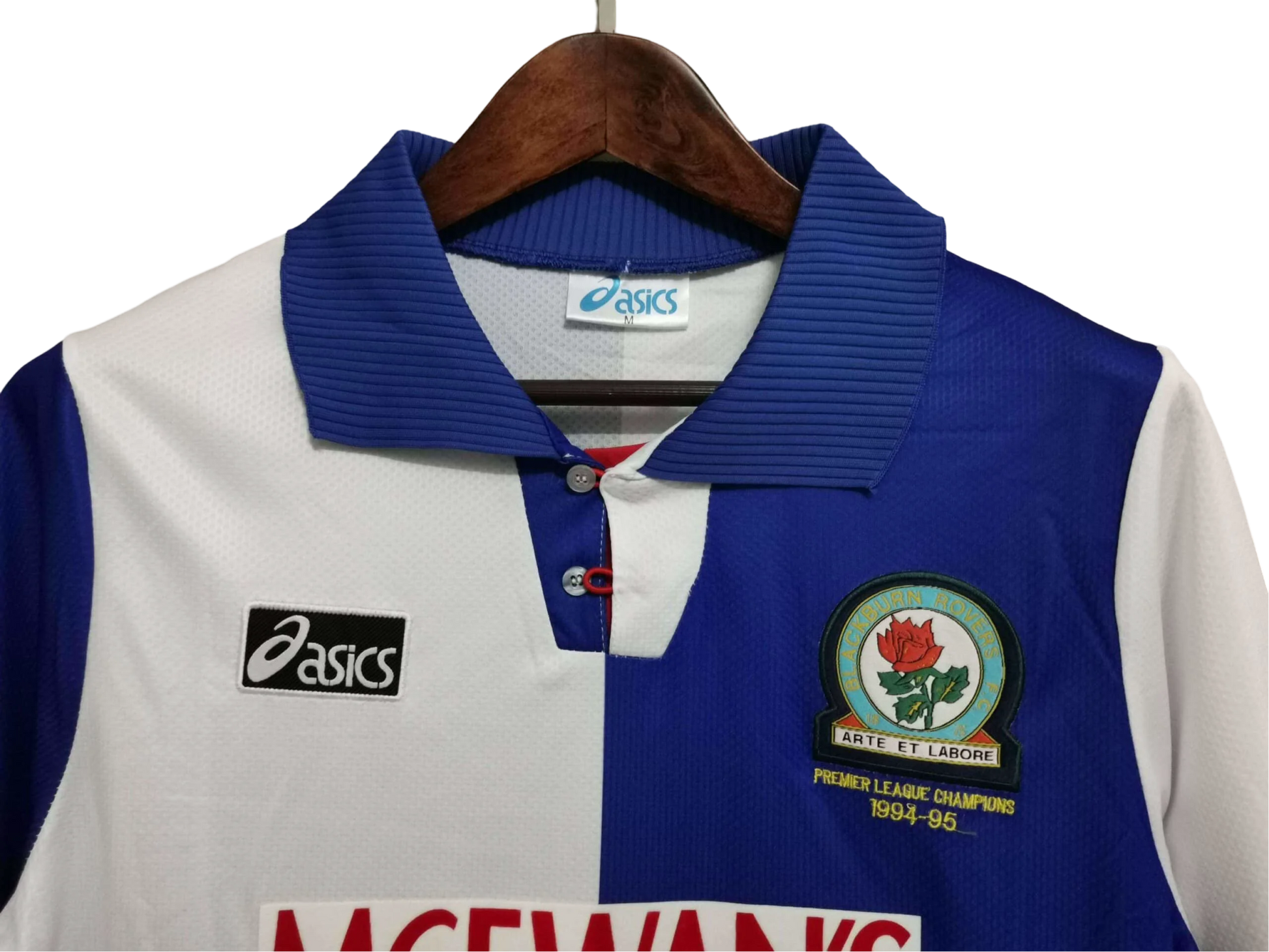 1995/1996 Blackburn Rovers McEwan's lager Home Retro Kit - ClassicKits433 - GovintageJersey