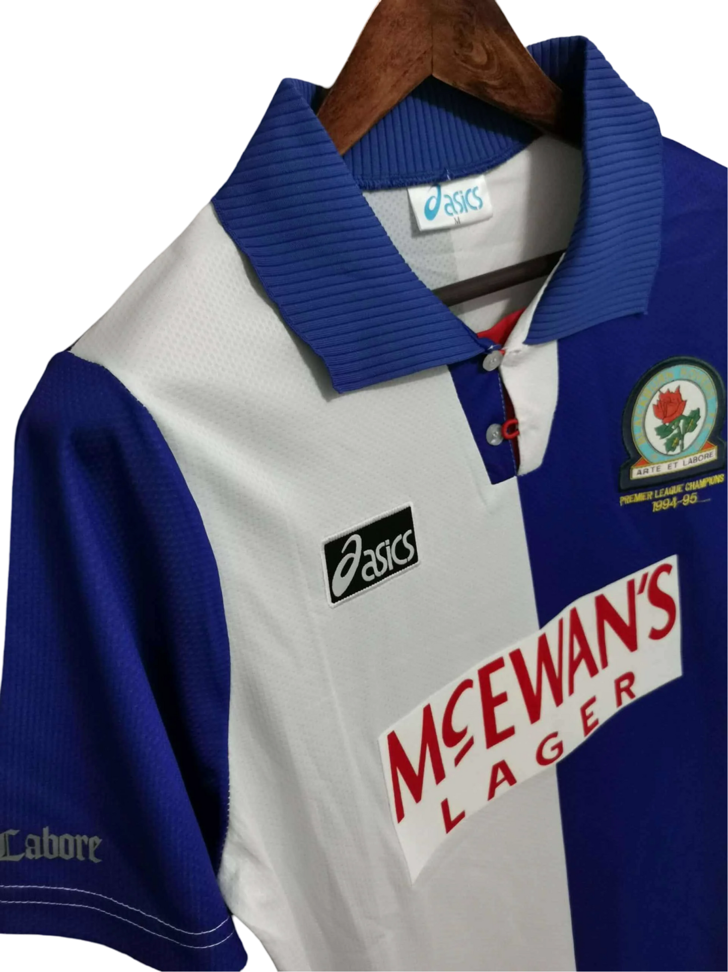 1995/1996 Blackburn Rovers McEwan's lager Home Retro Kit - ClassicKits433 - GovintageJersey