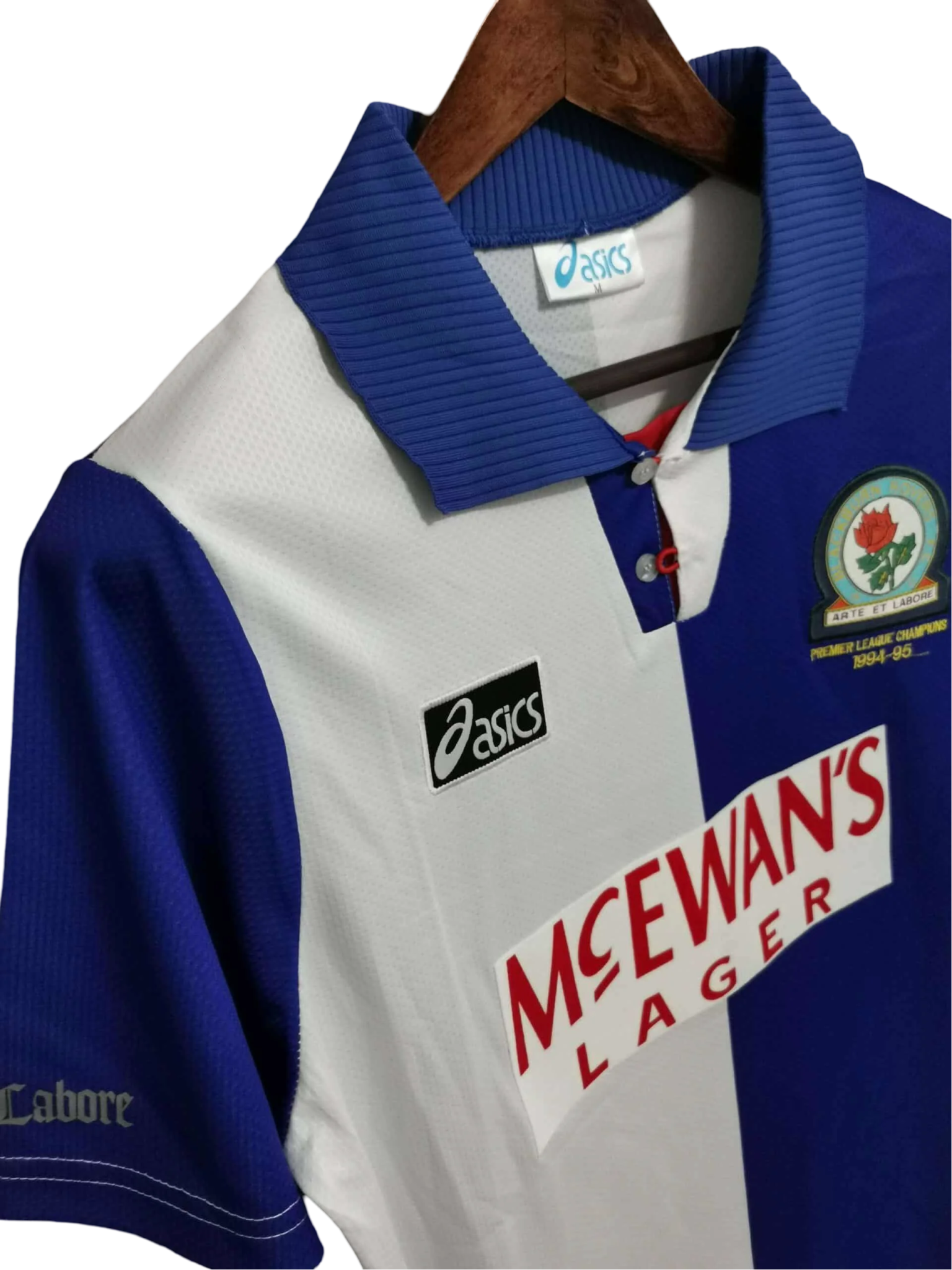 1995/1996 Blackburn Rovers McEwan's lager Home Retro Kit - ClassicKits433 - GovintageJersey