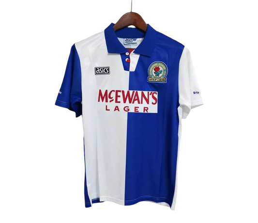 1995/1996 Blackburn Rovers McEwan's lager Home Retro Kit - ClassicKits433 - GovintageJersey