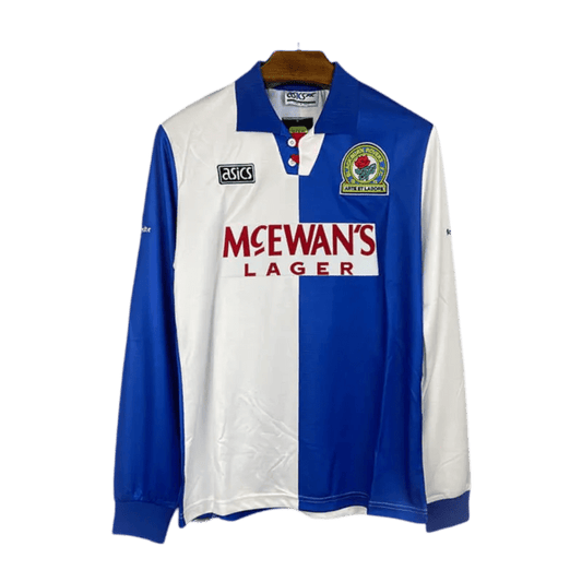 1995/1996 Blackburn Rovers McEwan's Lager Home Retro Kit - Long sleeve - ClassicKits433 - GovintageJersey