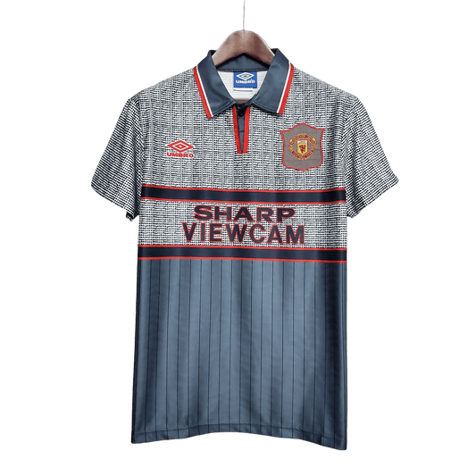 1995/1996 Manchester United SAHRP VIEWCAM - Gray Away Retro Kit - ClassicKits433 - GovintageJersey