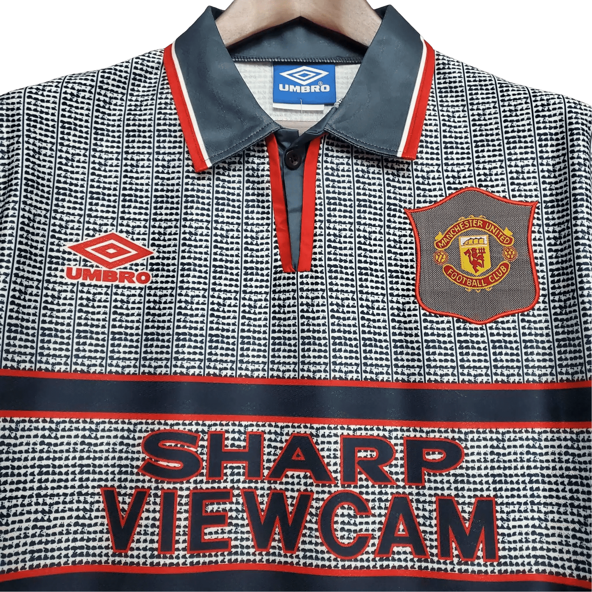 1995/1996 Manchester United SAHRP VIEWCAM - Gray Away Retro Kit - ClassicKits433 - GovintageJersey