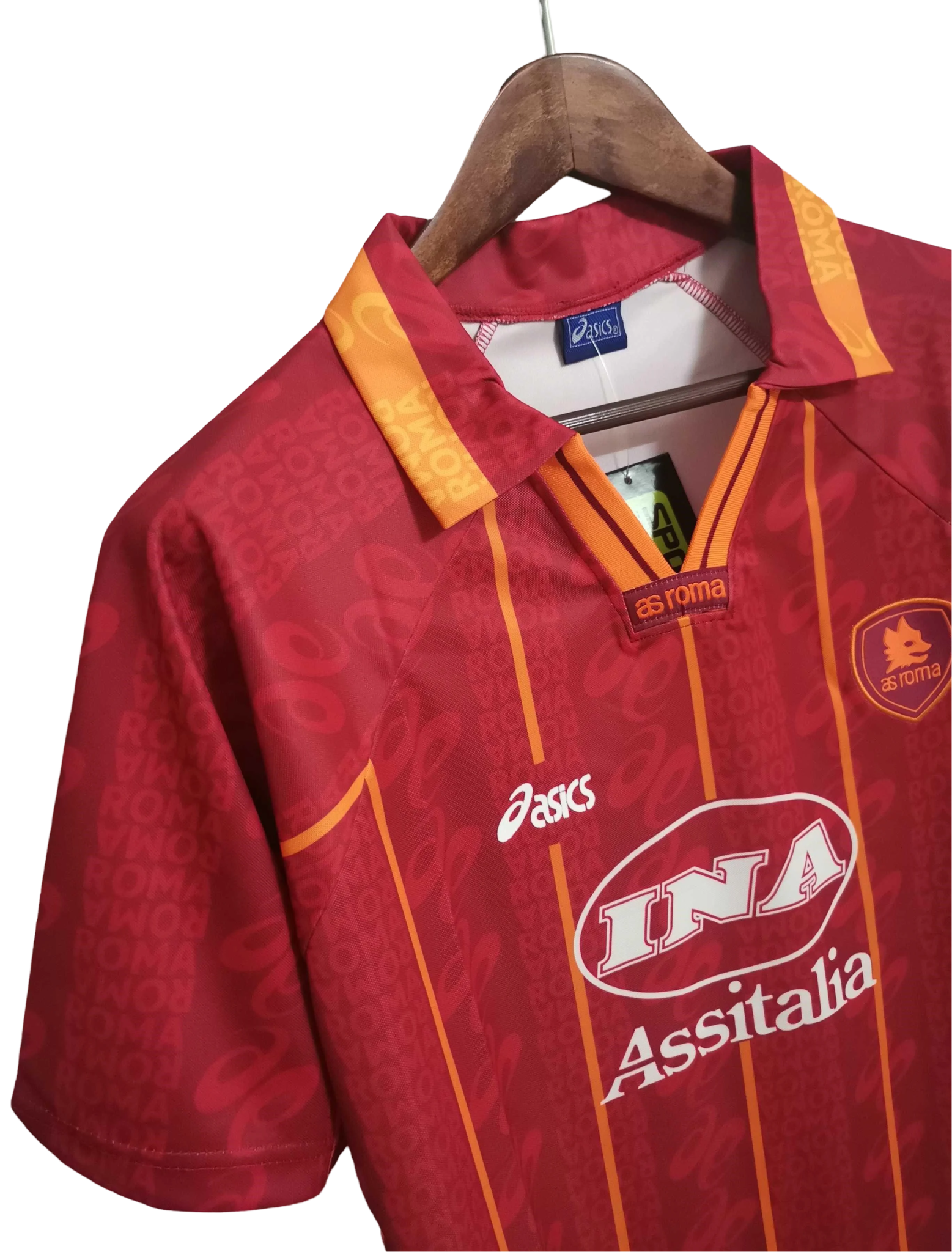 1996/1997 AS ROMA INA Assitalia ASICS Home Retro Kit - ClassicKits433 - GovintageJersey