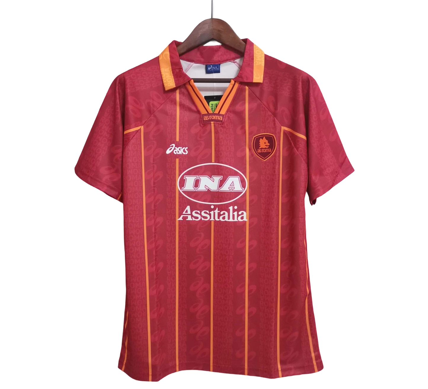 1996/1997 AS ROMA INA Assitalia ASICS Home Retro Kit - ClassicKits433 - GovintageJersey