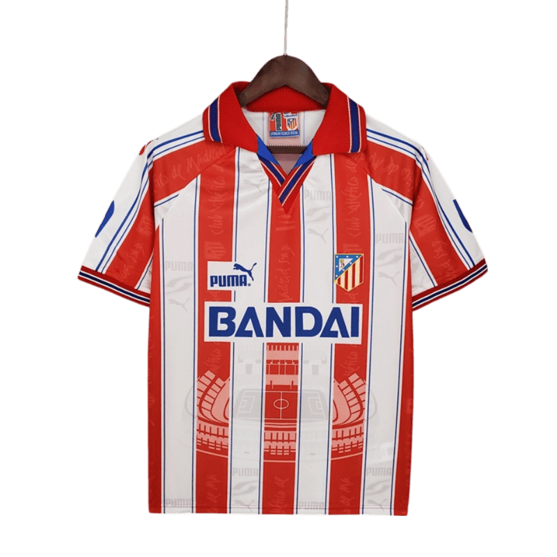 1996/1997 Atletico Madrid Bandai Home Retro Kit - ClassicKits433 - GovintageJersey