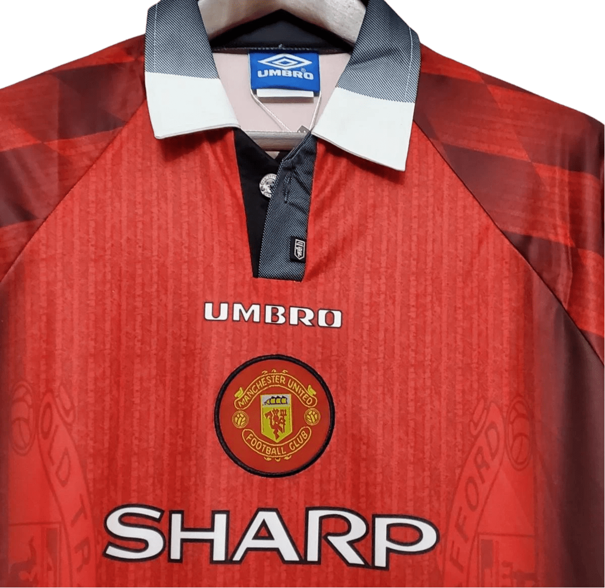 1996/1997 Manchester United SHARP Home Retro Kit - ClassicKits433 - GovintageJersey