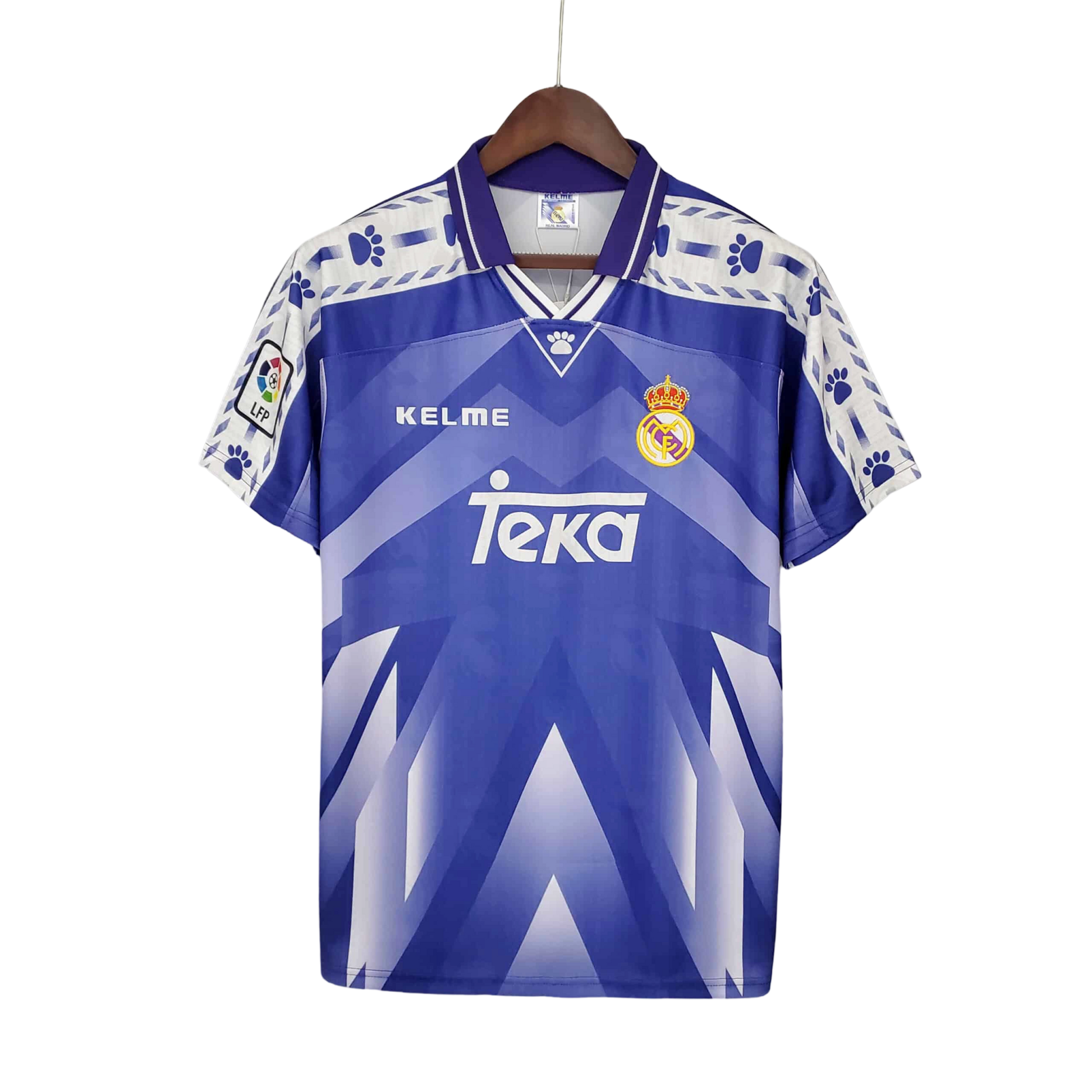 1996/1997 Real Madrid Teka Blue Away Retro Kit - ClassicKits433 - GovintageJersey