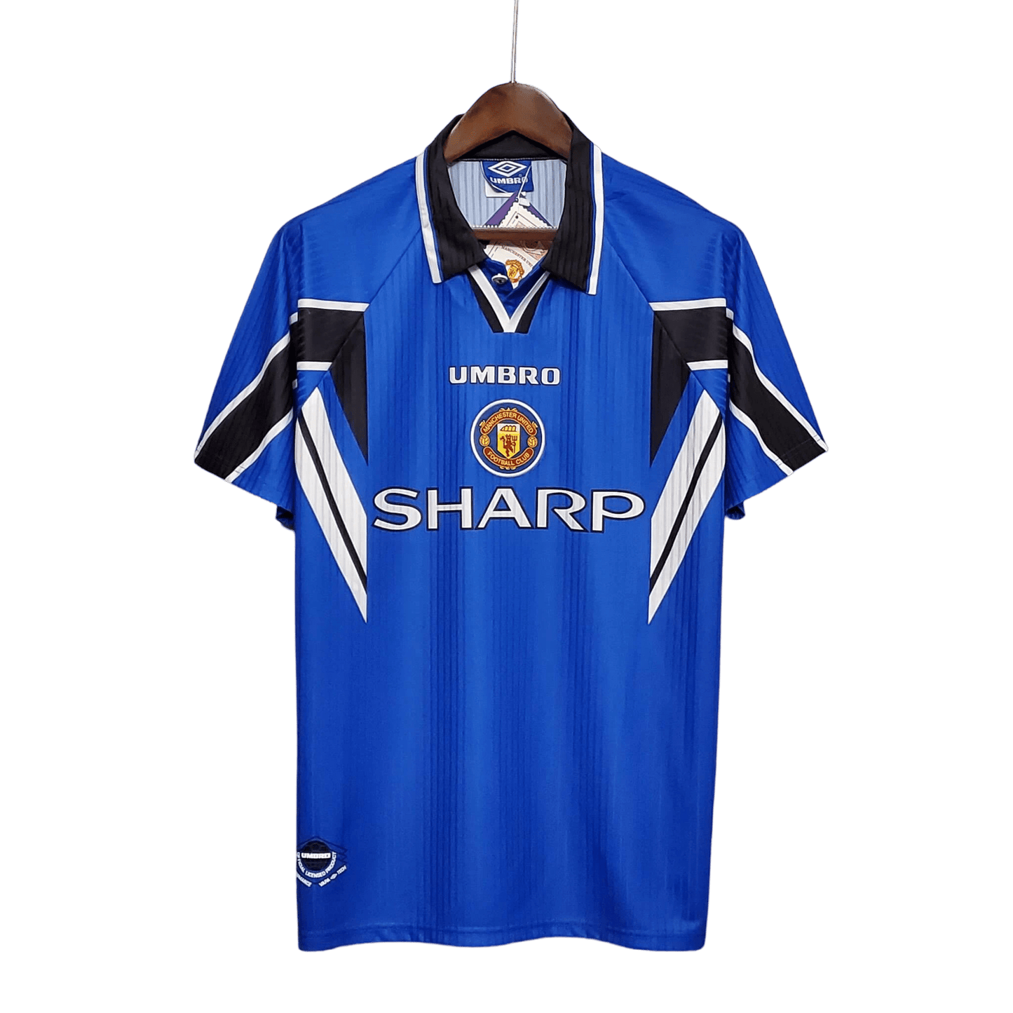 1996/1998 Manchester United SHARP - Blue Third Retro Kit - ClassicKits433 - GovintageJersey