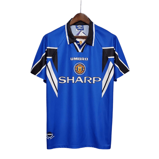 1996/1998 Manchester United SHARP - Blue Third Retro Kit - ClassicKits433 - GovintageJersey