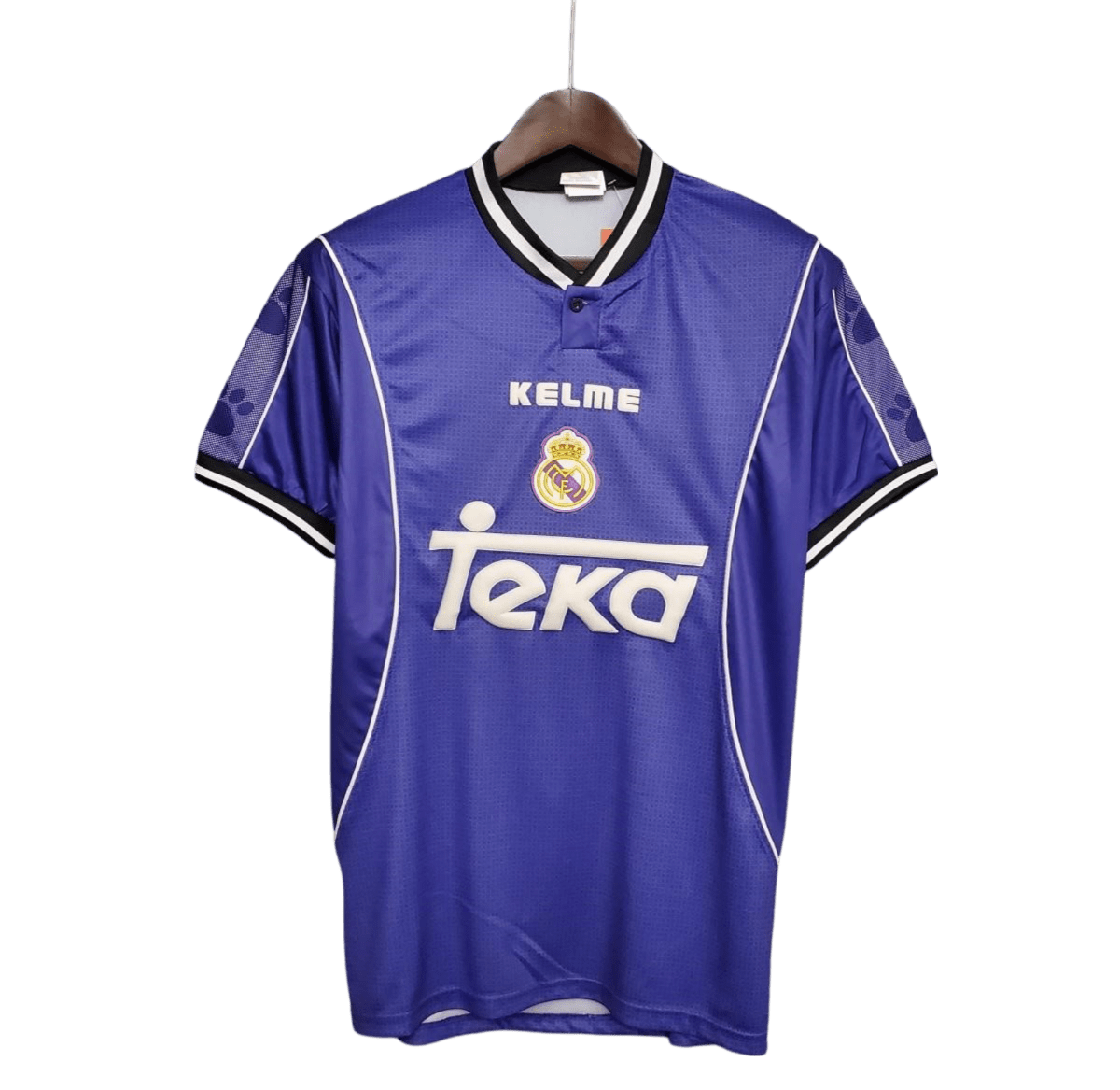 1997/1998 Real Madrid Teka Blue Away Retro Kit - ClassicKits433 - GovintageJersey