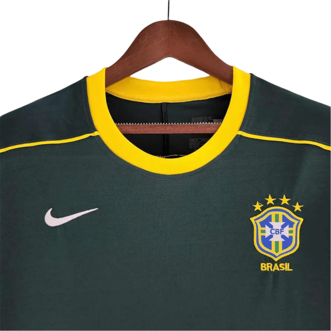 1998 Brazil - goalkeeper dark green Retro kit - GovintageJersey