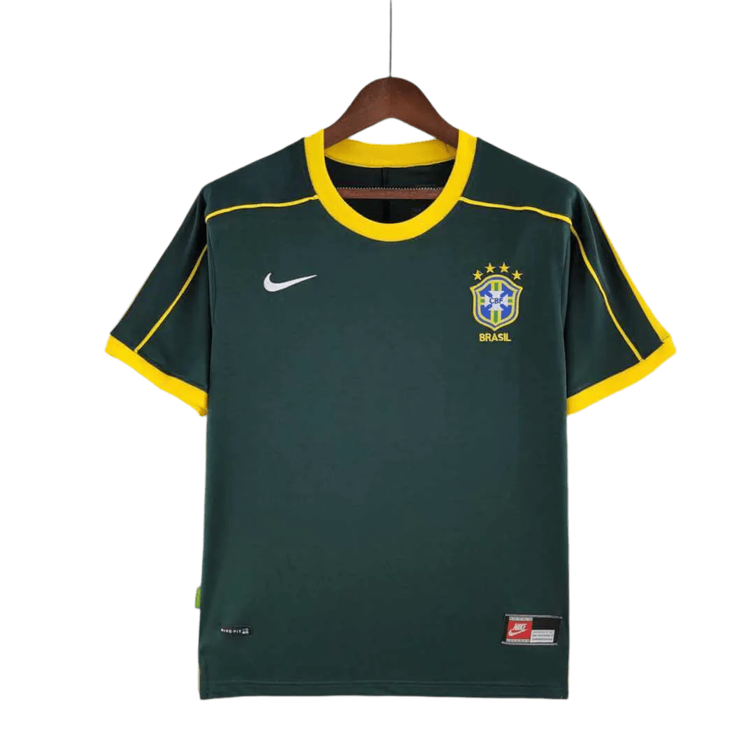 1998 Brazil - goalkeeper dark green Retro kit - GovintageJersey