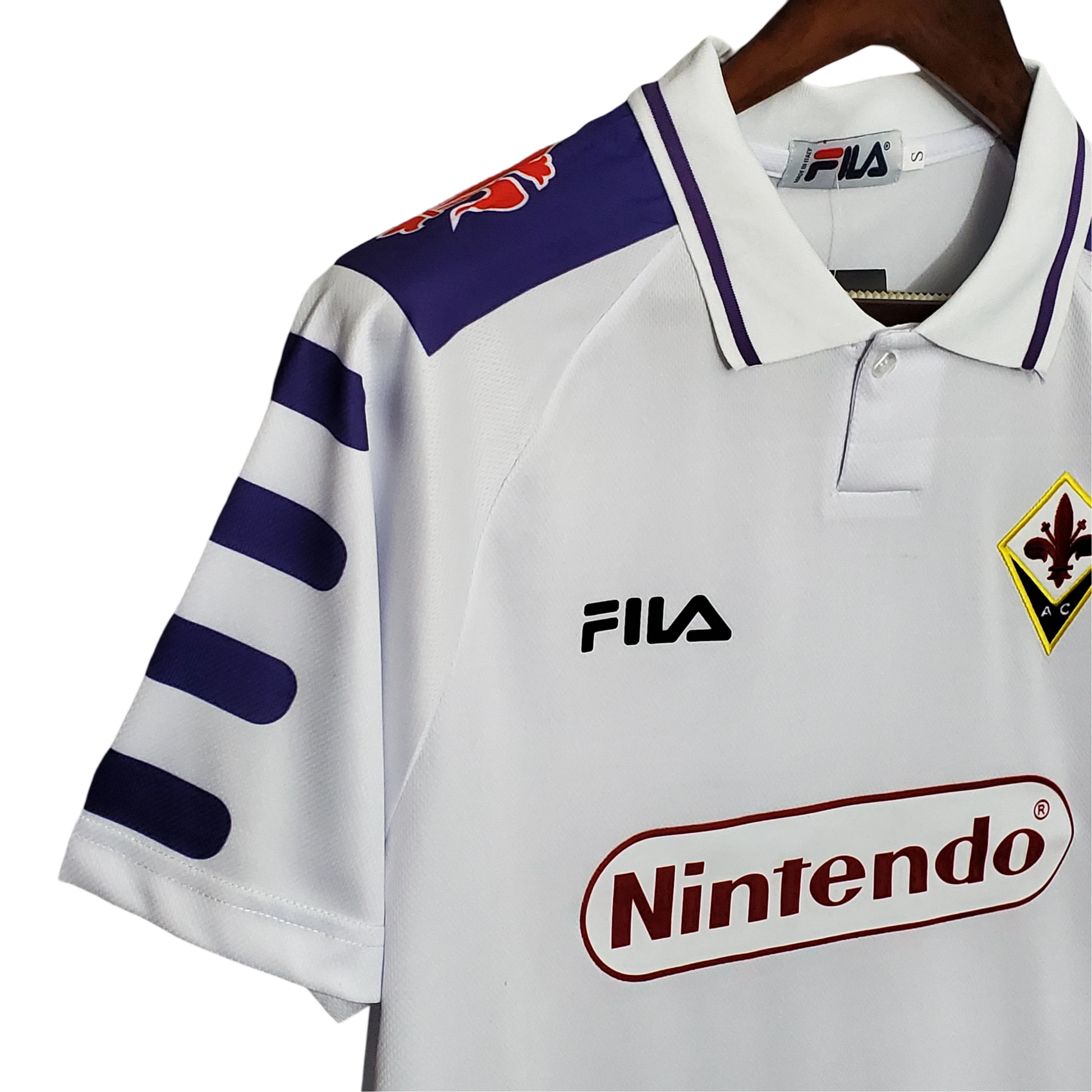 1998/1999 Fiorentina Florence Nintendo FILA Away Retro Kit - ClassicKi 1998/1999 Fiorentina Florence Nintendo FILA Away Retro Kit - ClassicKi