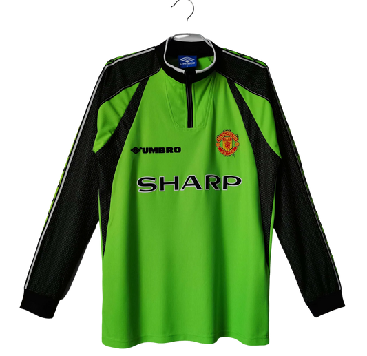 1998/1999 Manchester United SHARP Green GK Retro Kit – Long Sleeves - ClassicKits433 - GovintageJersey